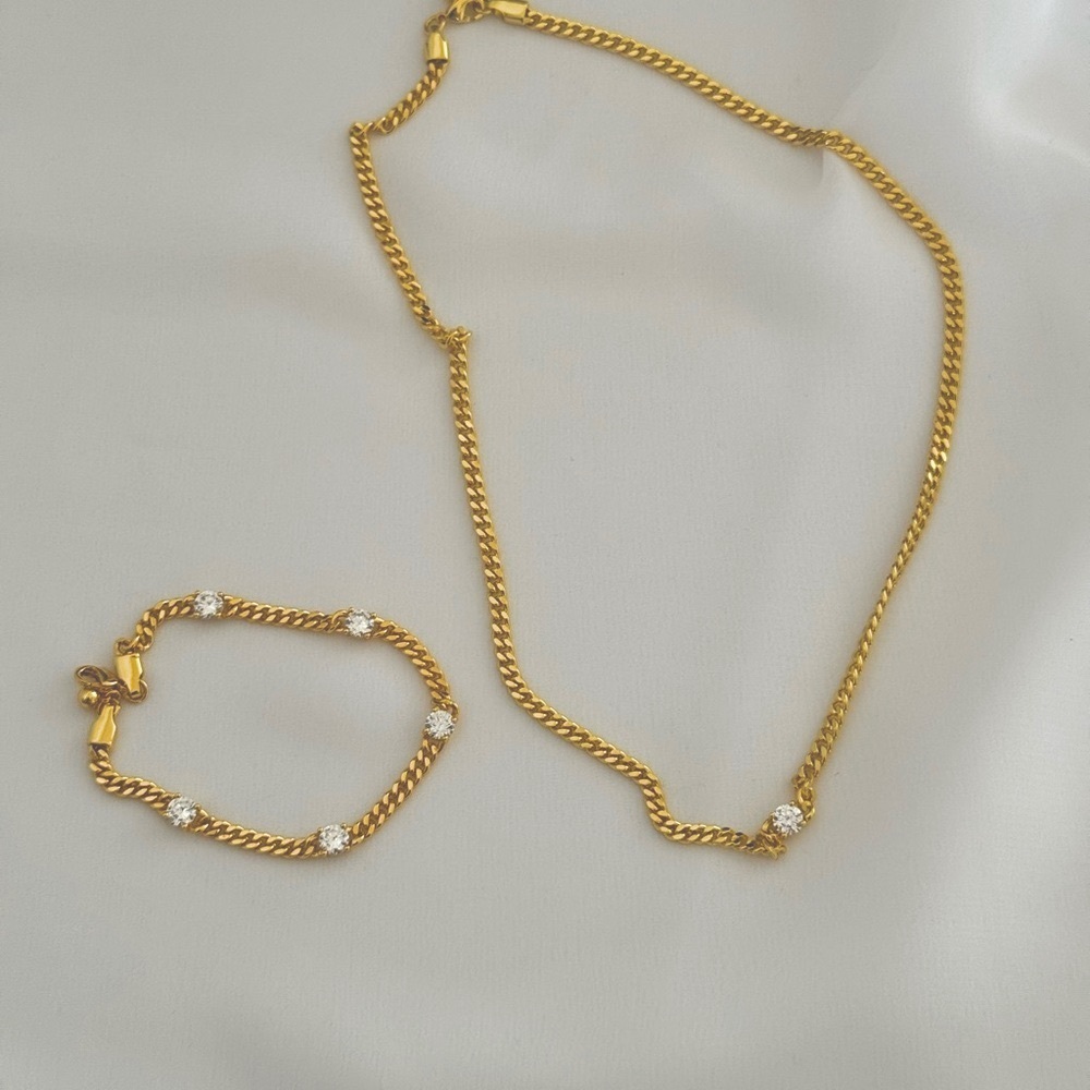 Elegant Gold and Silver Women's Jewelry Set